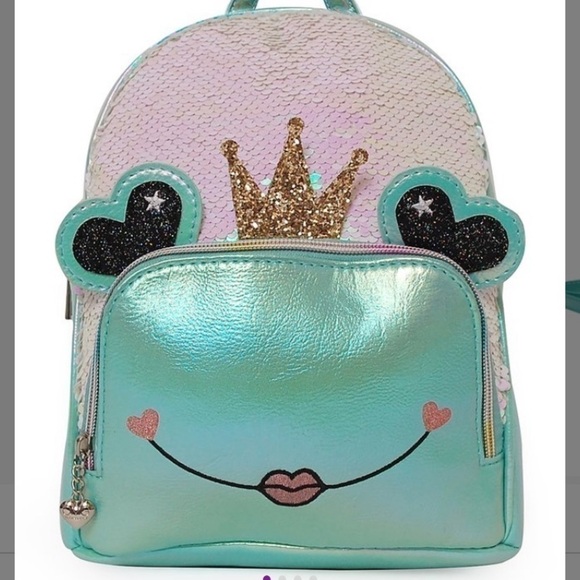𝅺NEW OMG Accessories Queen Lilly Frog Mini Backpack - Picture 1 of 7